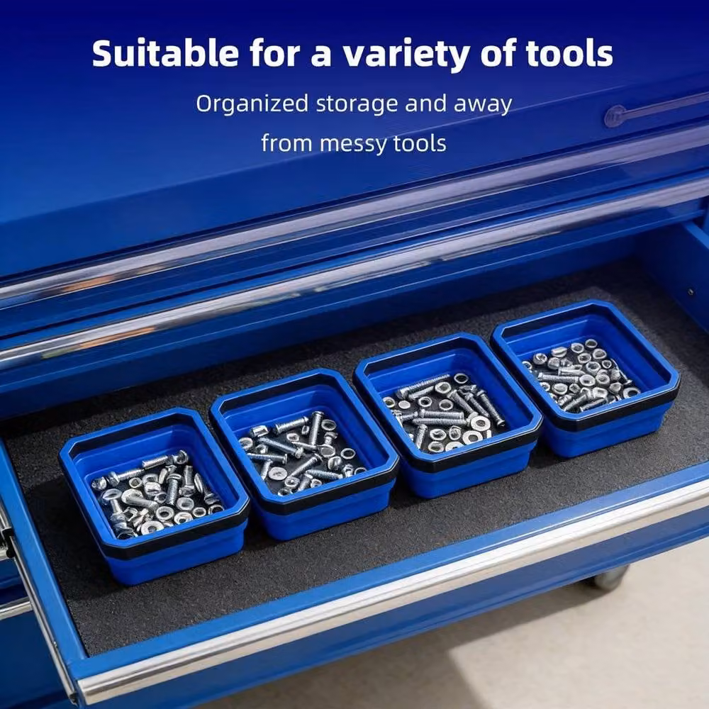 SPETLEK 10 Magnetic Silicone Tool Trays, Collapsible and Portable, Blue, Width: 520 cm – 3