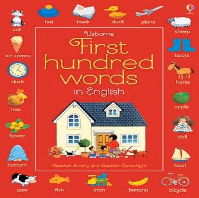 Usborne Mairi Mackinnon First Hundred Words in English Multicolour Paperback Book