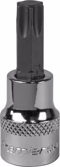 Loops T50 TRX Star Socket Bit with 3/8 inch Square Drive and S2 Steel Head in Silver – 1