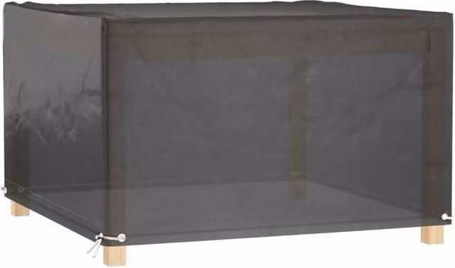 Berkfield Home Water-Repellent Square Garden Furniture Cover in Black, W/D/H: 125 x 125 x 75 cm