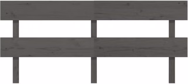 Berkfield Home Beautiful Grey Solid Pine Wood Bed Headboard W: 204 cm, D: 3 cm, H: 81 cm – 1