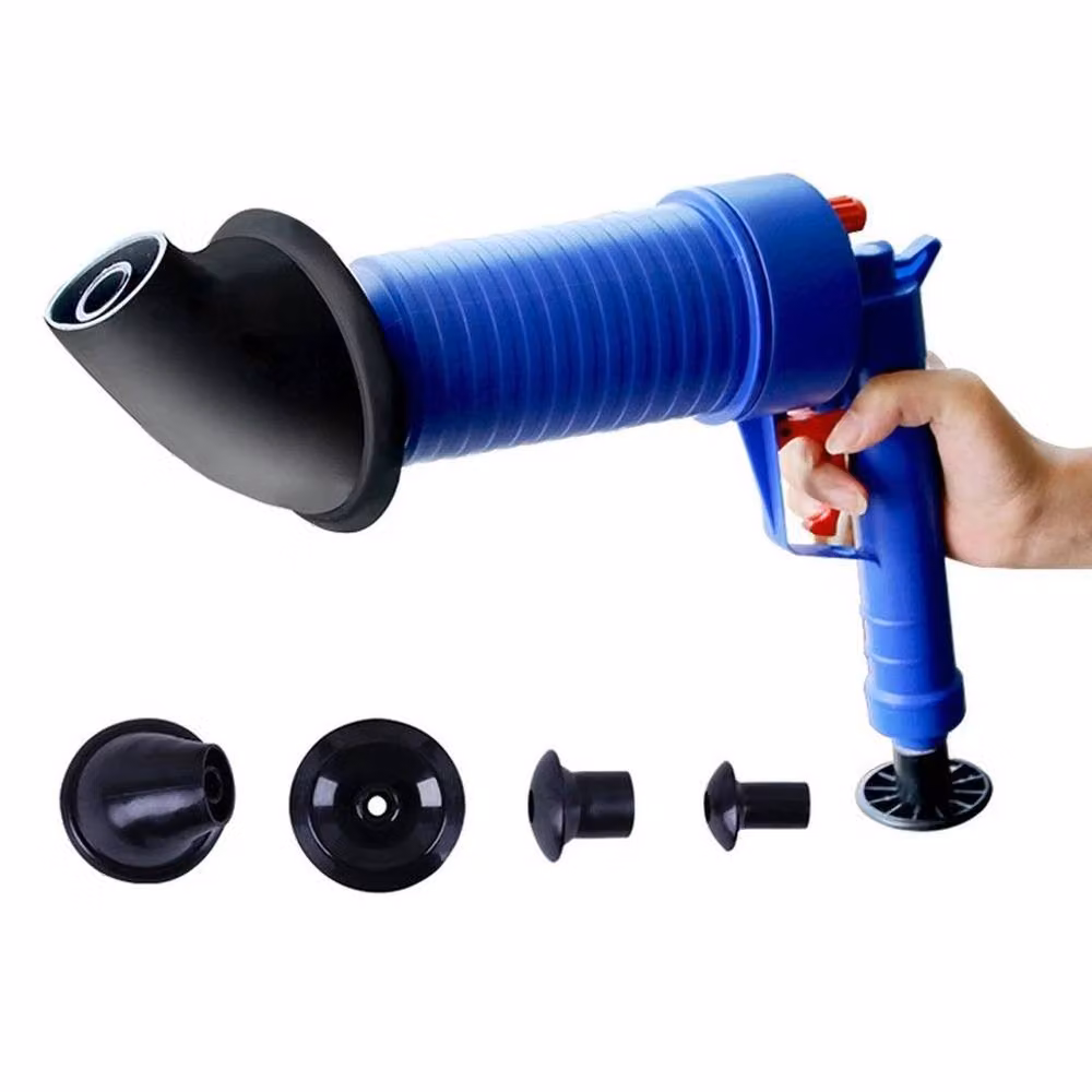 FLAVORA High Pressure Air Drain Blaster Toilet and Sink Plunger in Blue – 4