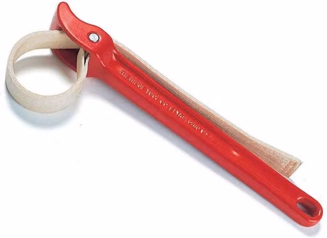 RIDGID No.2 Strap Wrench, 600 mm, Red