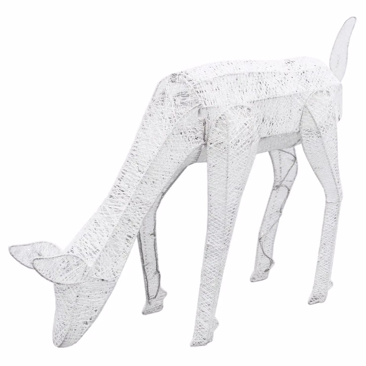 Monstershop Large Light Up Grazing Doe Reindeer in White – 3