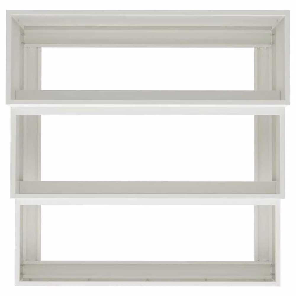 Berkfield Home Beautiful Garden 3-Tier Planter, White Steel, W/D/H: 90 x 90 x 35 cm – 3