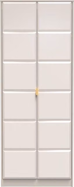Ready Assembled 2 U Metro 2 Door Wardrobe in Beige and Gold