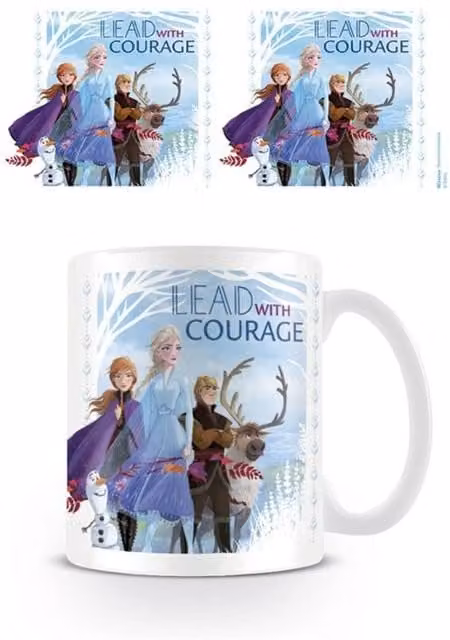 KDMD Frozen 2 Lead With Courage Ceramic Mug in White