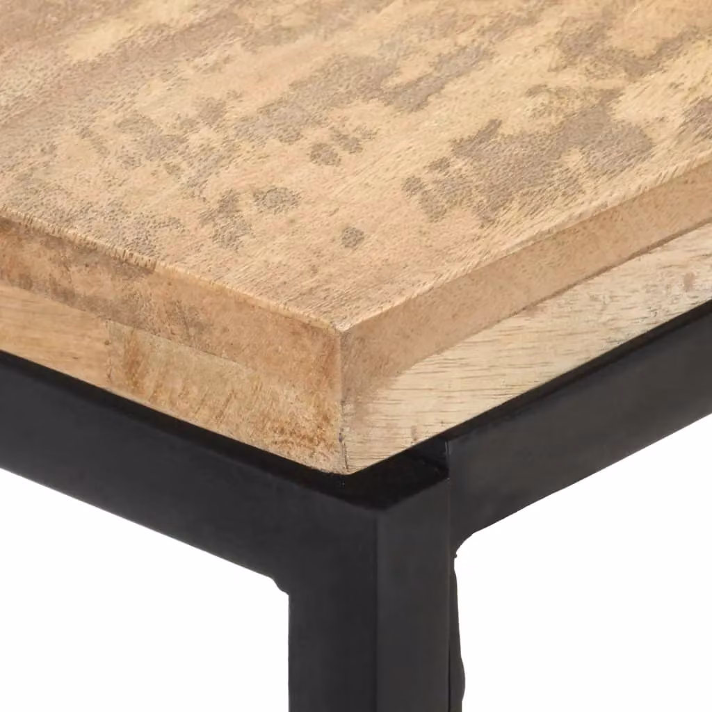 Berkfield Home Rustic Solid Mango Wood Console Table, Brown, W/D/H: 110 x 35 x 75 cm – 2
