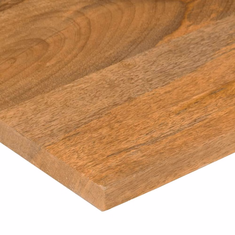 Berkfield Home Rustic Solid Mango Wood Desk Top with Curve, Brown, W: 160 cm, D: 50 cm, H: 2.5 cm – 2