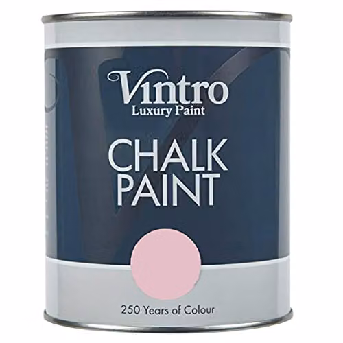 Vintro Olivia Pink Chalk Paint, 1 Litre, Ultra Matt Finish – 2
