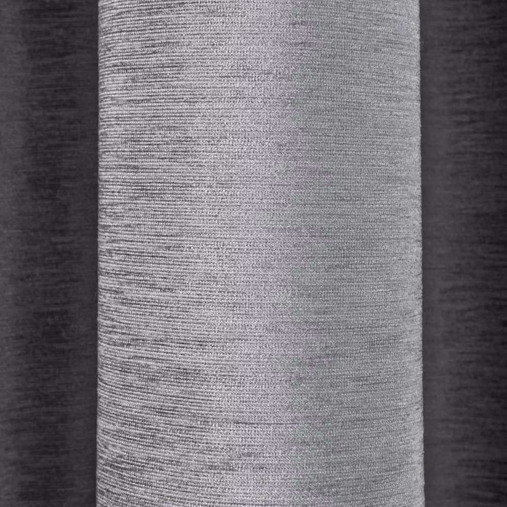 Smart Living Luxury Chenille Eyelet Lined Curtains, 2 Panels, Silver, Width: 117 cm, Drop: 137 cm – 3
