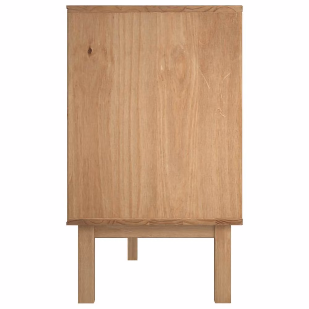 Berkfield Home OTTA Sideboard in Brown and Grey Solid Pine Wood, W/D/H: 113.5 x 43 x 73 cm – 4