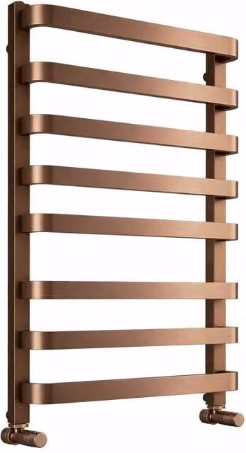 Bathroom Kingdom Hastings Heated Towel Rail, Brushed Bronze, W: 50 cm, H: 120 cm