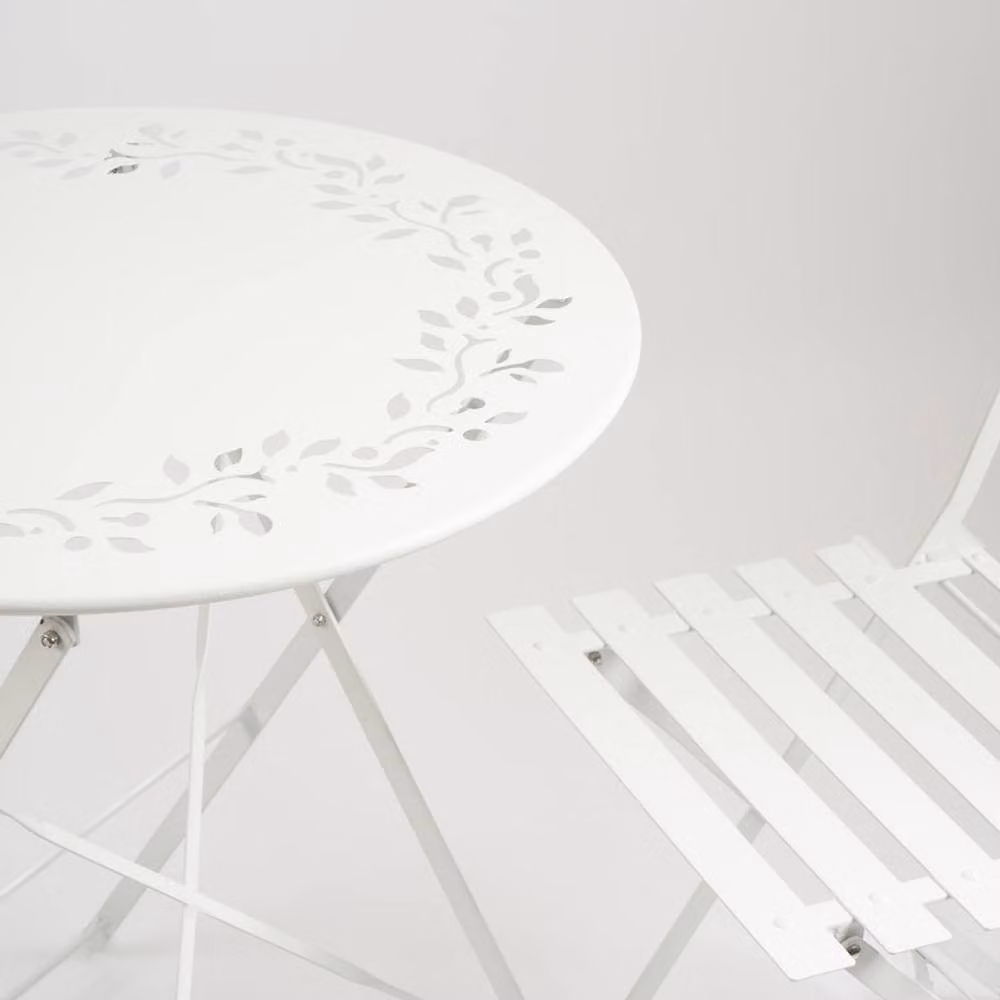 Scottish Everlastings Ltd White Metal Vintage Bistro Set – 2