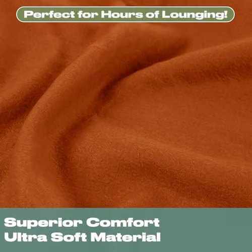OHS Plain Orange Fleece Throw Blanket, W/D/H: 120 x 150 cm – 3