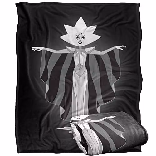 Trevco Steven Universe White Diamond Super Soft Fleece Throw Blanket, White, W: 152 cm, D: 127 cm – 1