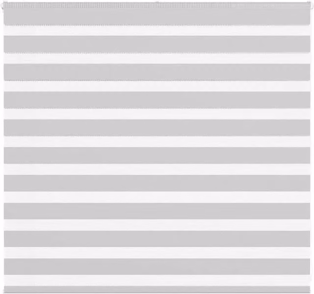 Berkfield Home Zebra Day and Night Blind in Grey Polyester, W: 100 cm, H: 165 cm