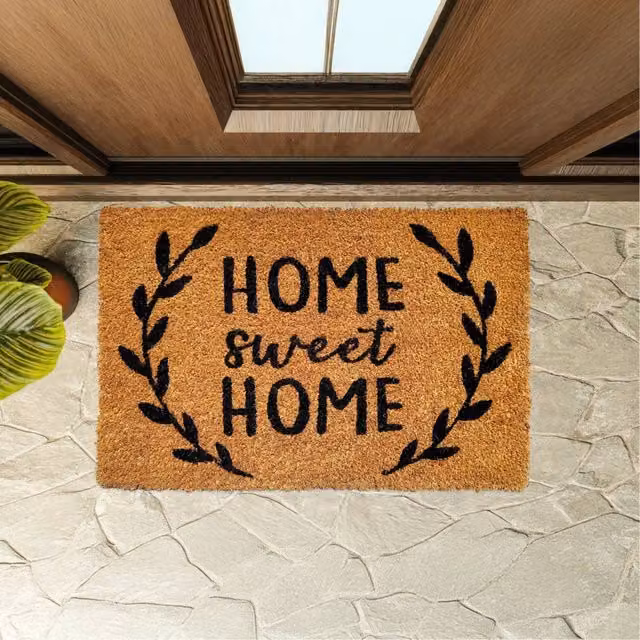 Marco Paul Heavy Duty Natural Coir Door Mat in Brown, W: 40 cm, D: 60 cm – 1