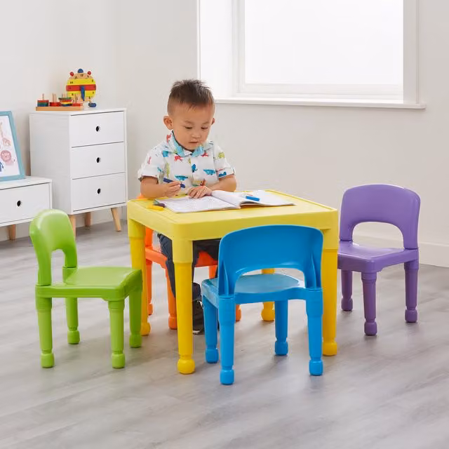 Liberty House Toys Childrens Multicoloured Table and 4 Chairs Set – 1