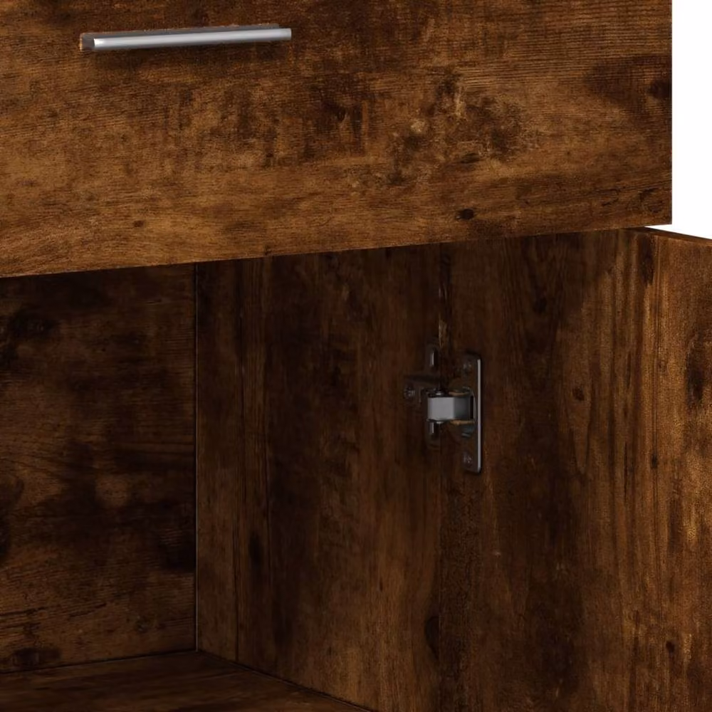 Berkfield Home Smoked Oak Sideboard in Brown, W/D/H: 60 x 30 x 84 cm – 6