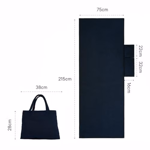 OHS Microfibre Quick Dry Absorbent Beach Towel for Adults, Blue, W/H: 75 x 215 cm – 7