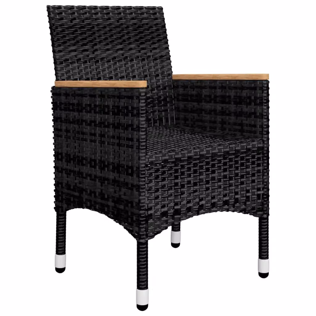 Berkfield Home 5 Piece Garden Dining Set with Cushions in Black – 3