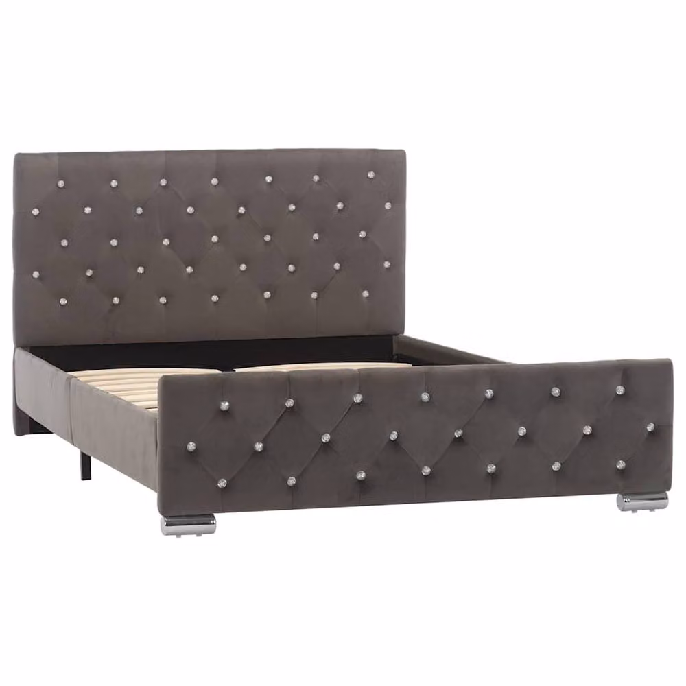 Berkfield Home Grey Fabric Bed Frame with Lift Up Base, W/D/H: 120 x 200 cm – 2