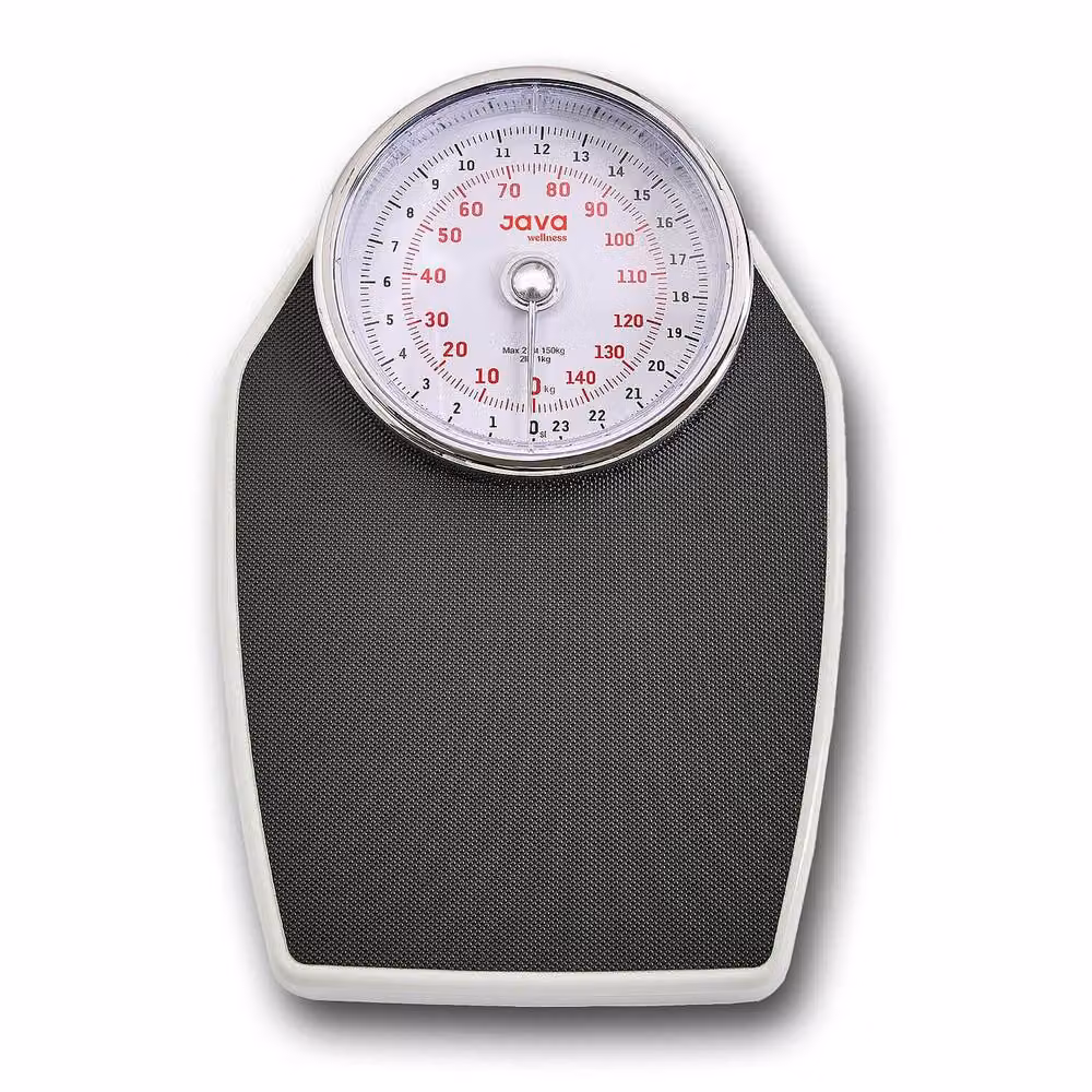 JAVA Wellness Mechanical Analogue Personal Body Scales with Anti-Slip Surface in Black and Multicolour – 3