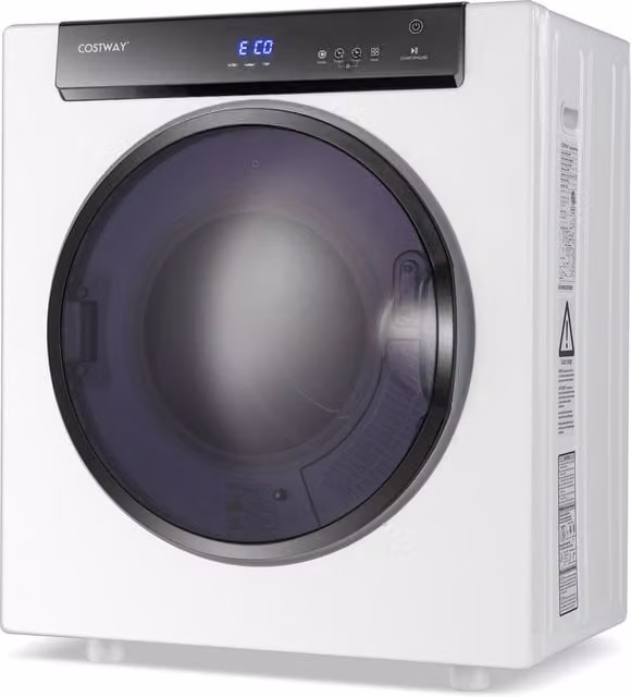 Costway 4kg Compact Electric Clothes Dryer with 3 Heating Options, 1400W, White – 1