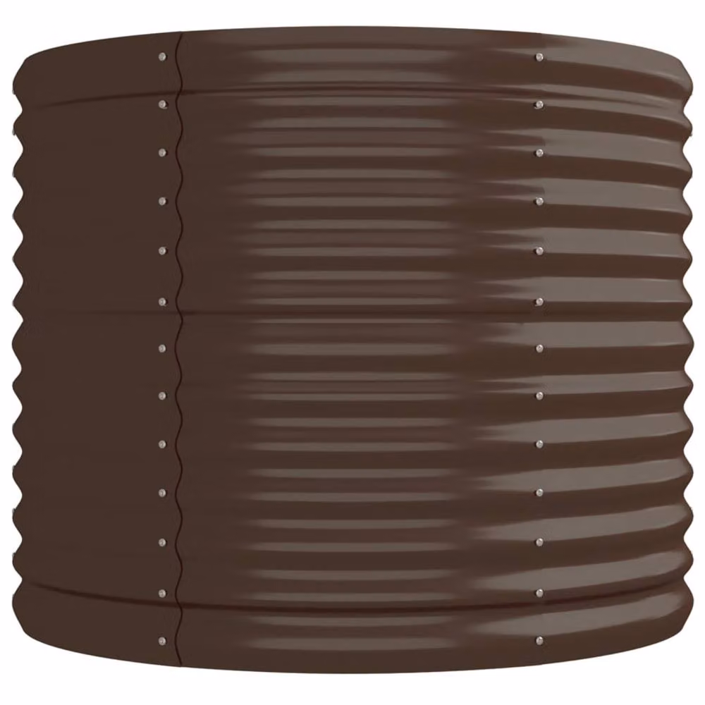 Berkfield Home Garden Powder-coated Steel Raised Bed, Brown, W/D/H: 224 x 80 x 68 cm – 3