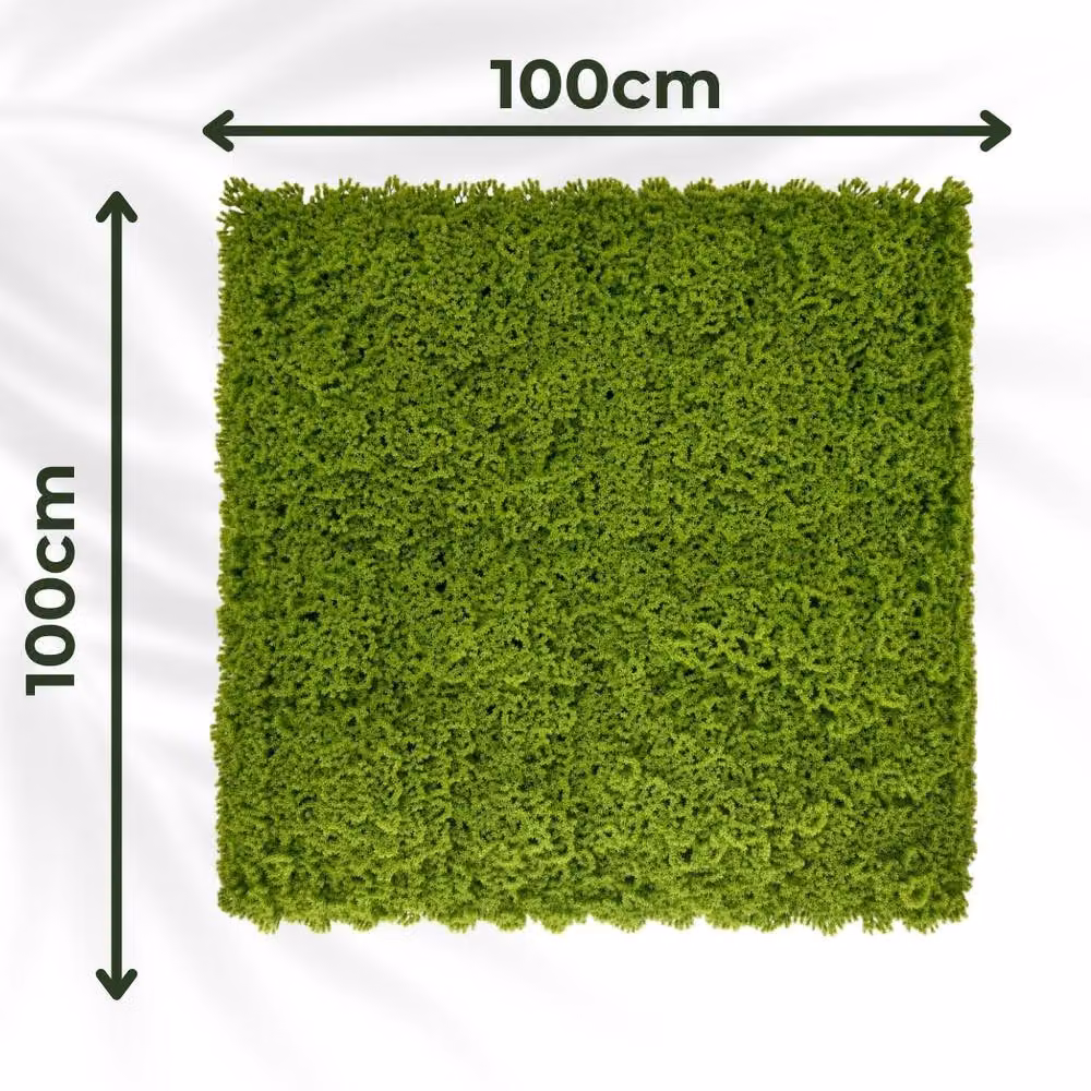 Ark Mat Moss Artificial Plant Wall Panel, Green, W: 100 cm, H: 100 cm – 2