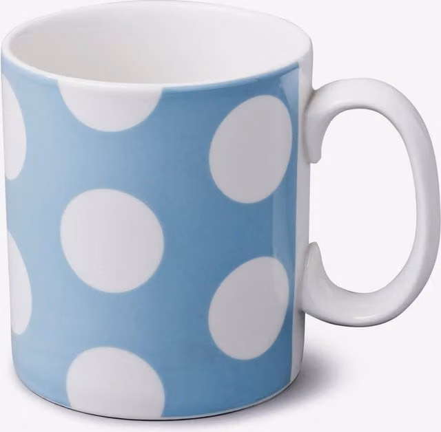 WM Bartleet & Sons Blue and White Dotted Porcelain 1 Pint Mug, 568.26 ml – 1