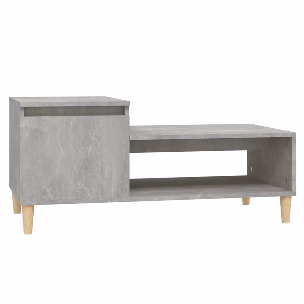 Berkfield Home Modern Rectangular Coffee Table in Concrete Grey, W/D/H: 100 x 50 x 45 cm – 2