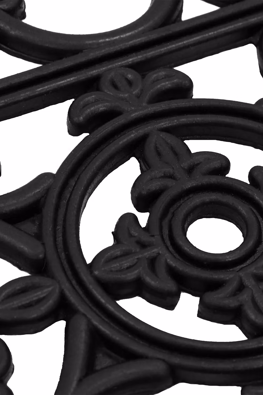 JVL Lexi Wrought Iron Effect Rubber Doormat, Black, W: 45 cm, D: 75 cm – 3