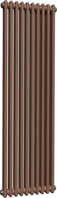 Lux Heat Vertical Coloured Column Radiator in Coffee Bean, H 150 cm x W 47 cm