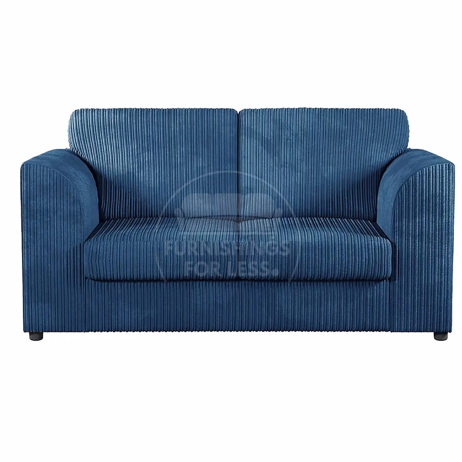 Furnishings For Less UK Luxor 3 Piece Sofa Suite in Blue Jumbo Cord Fabric with 2 Seater Sofa and 2 Armchairs – 2