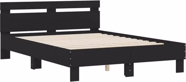 Berkfield Home Durable Small Double Bed Frame in Black, W/D/H: 120 x 200 x 70 cm – 1