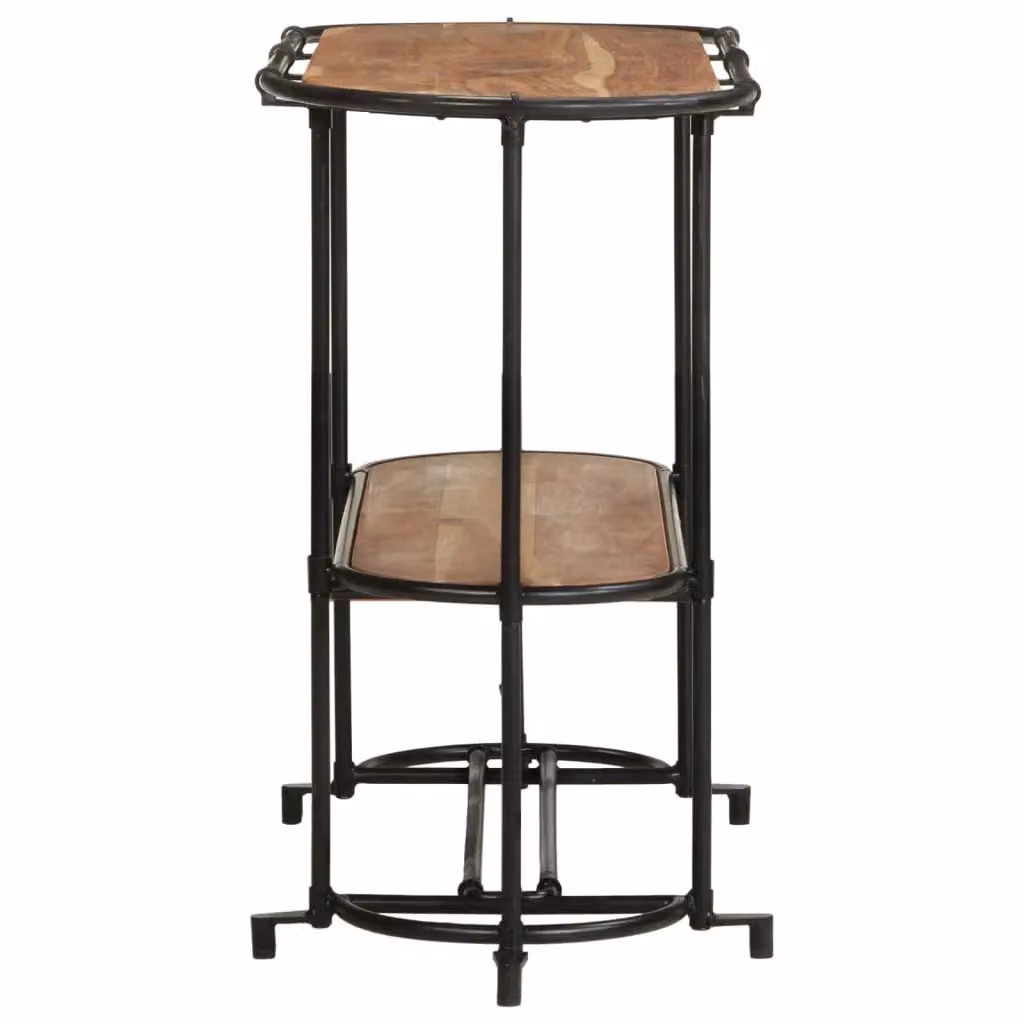 Berkfield Home Industrial Acacia Wood Console Table in Brown, W/D/H: 110 x 42 x 76 cm – 3