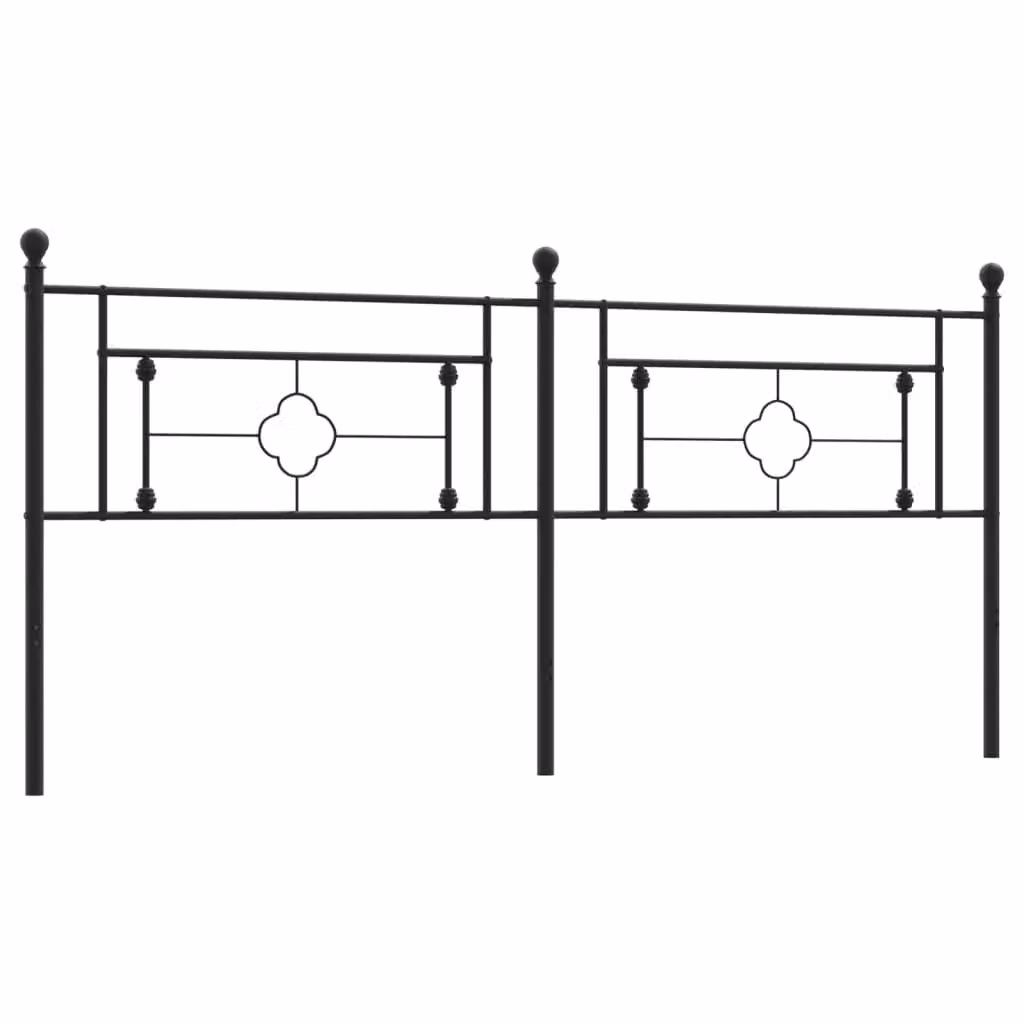 Berkfield Home Classic Metal Headboard in Black, Width: 193 cm – 2