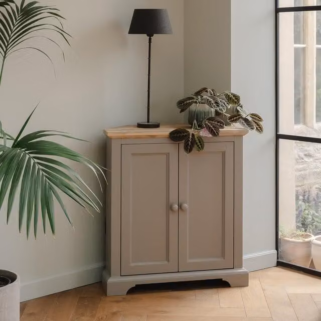 Florence Wooden Corner Sideboard in Truffle