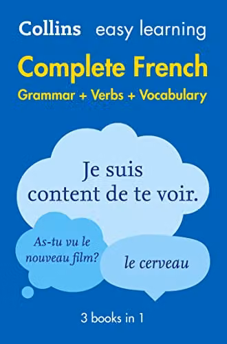 Collins Easy Learning French Complete Grammar, Verbs and Vocabulary 3 Books in 1 Multicolour Paper Edition
