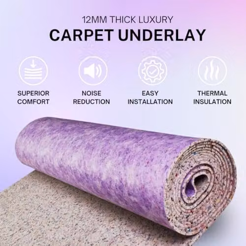 Purple Carpet Underlay 12mm Thick 15.07m2 Roll – 2