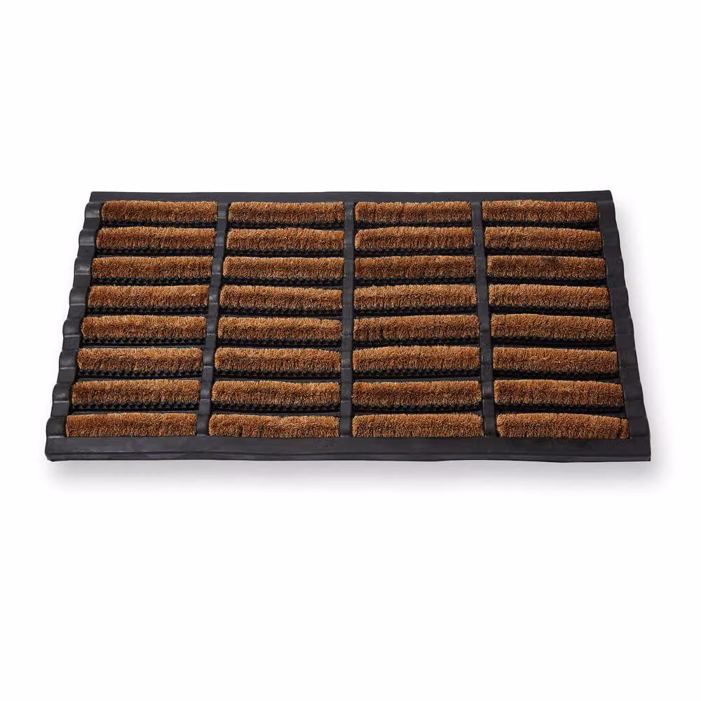 Coopers of Stortford Gainsborough Extra Large Heavy Duty Coir and Rubber Striped Doormat, Brown and Multicolour, W: 75 cm, D: 45 cm – 2