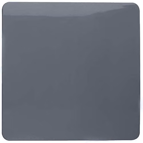 Trendi Artistic Modern Glossy Tactile Single Blanking Plate in Grey – 1