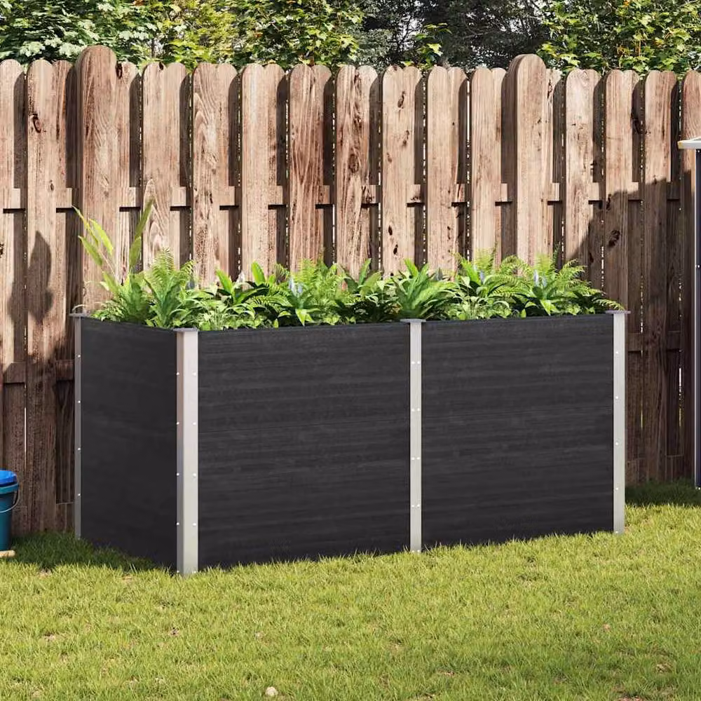 Berkfield Home Garden Grey WPC Raised Bed, W: 200 cm, D: 100 cm, H: 91 cm – 2