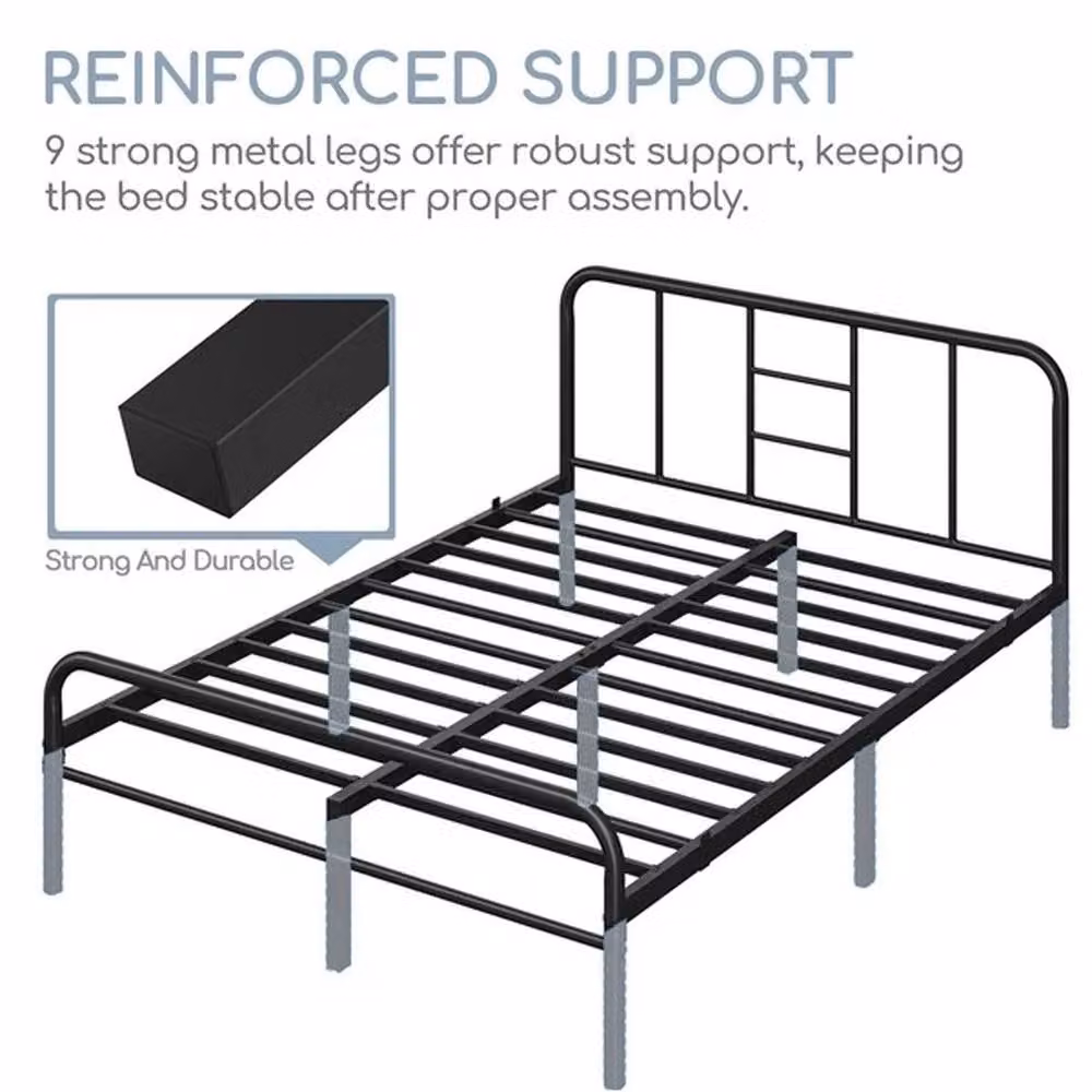 Kelvenix Metal Platform Bed Frame in Black – 2