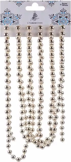 VFM e-Store 2.75 m Gold Round Plastic Bead Chain Christmas Decoration