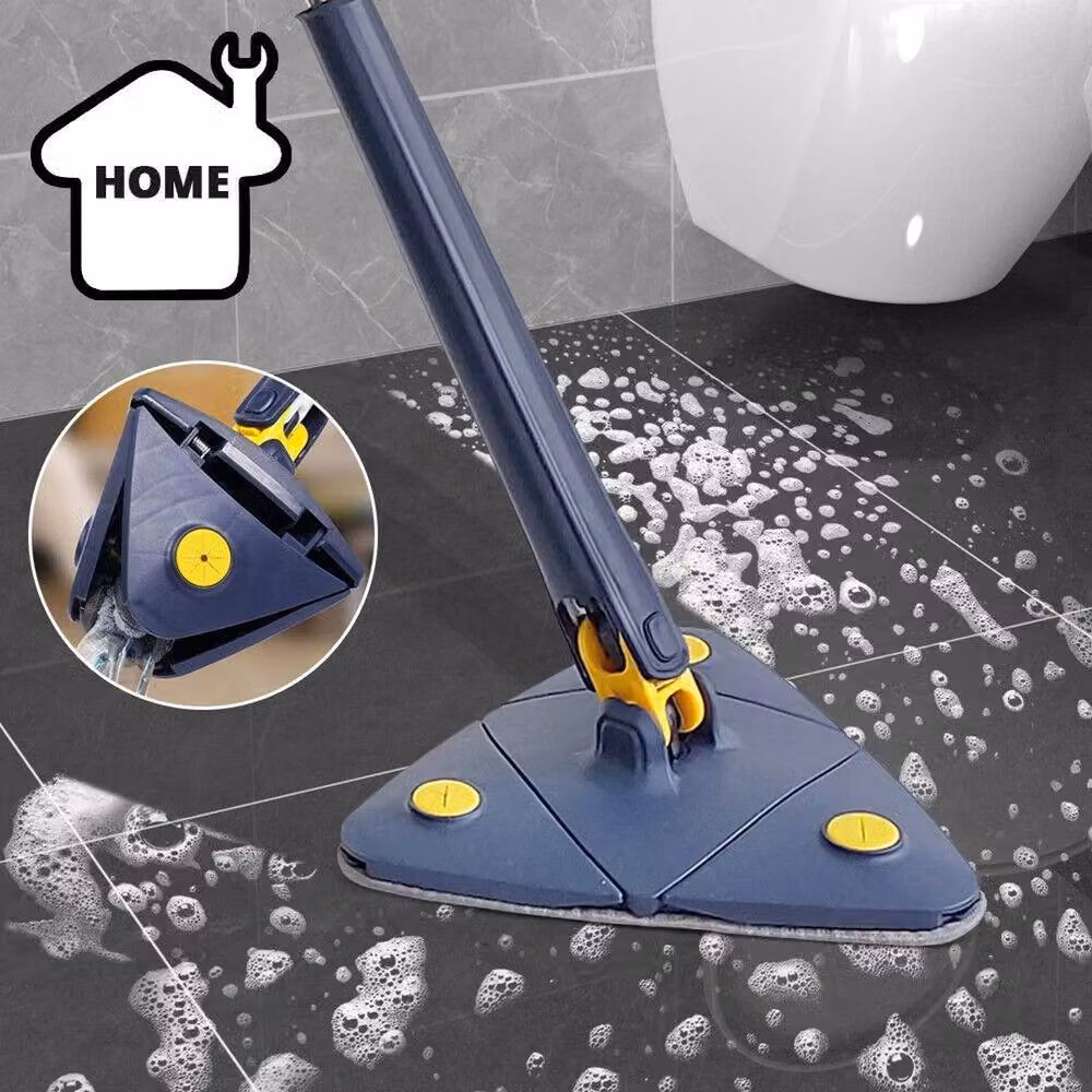 EONLION Blue Microfibre Triangular Cleaning Mop with Wringer, Length: 100 cm – 4