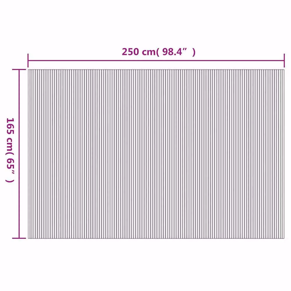 Berkfield Home Bamboo and Rattan Room Divider in Dark Brown, W: 250 cm, H: 165 cm – 4