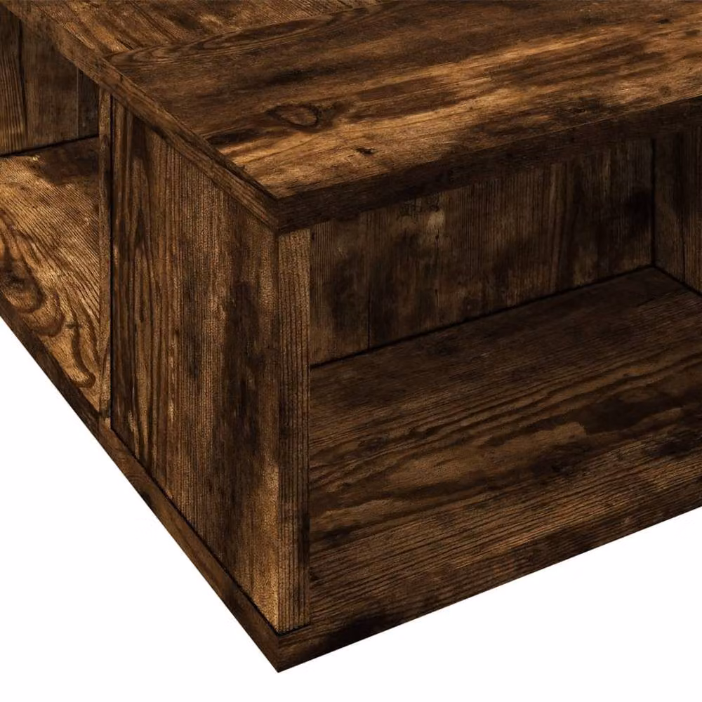 Berkfield Home Bed Frame in Smoked Oak, Brown, W/D/H: 90 x 200 cm – 4